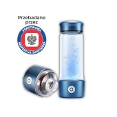 Szklana butelka wodorowa CA-303 niebieska